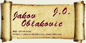 Jakov Oblaković vizit kartica